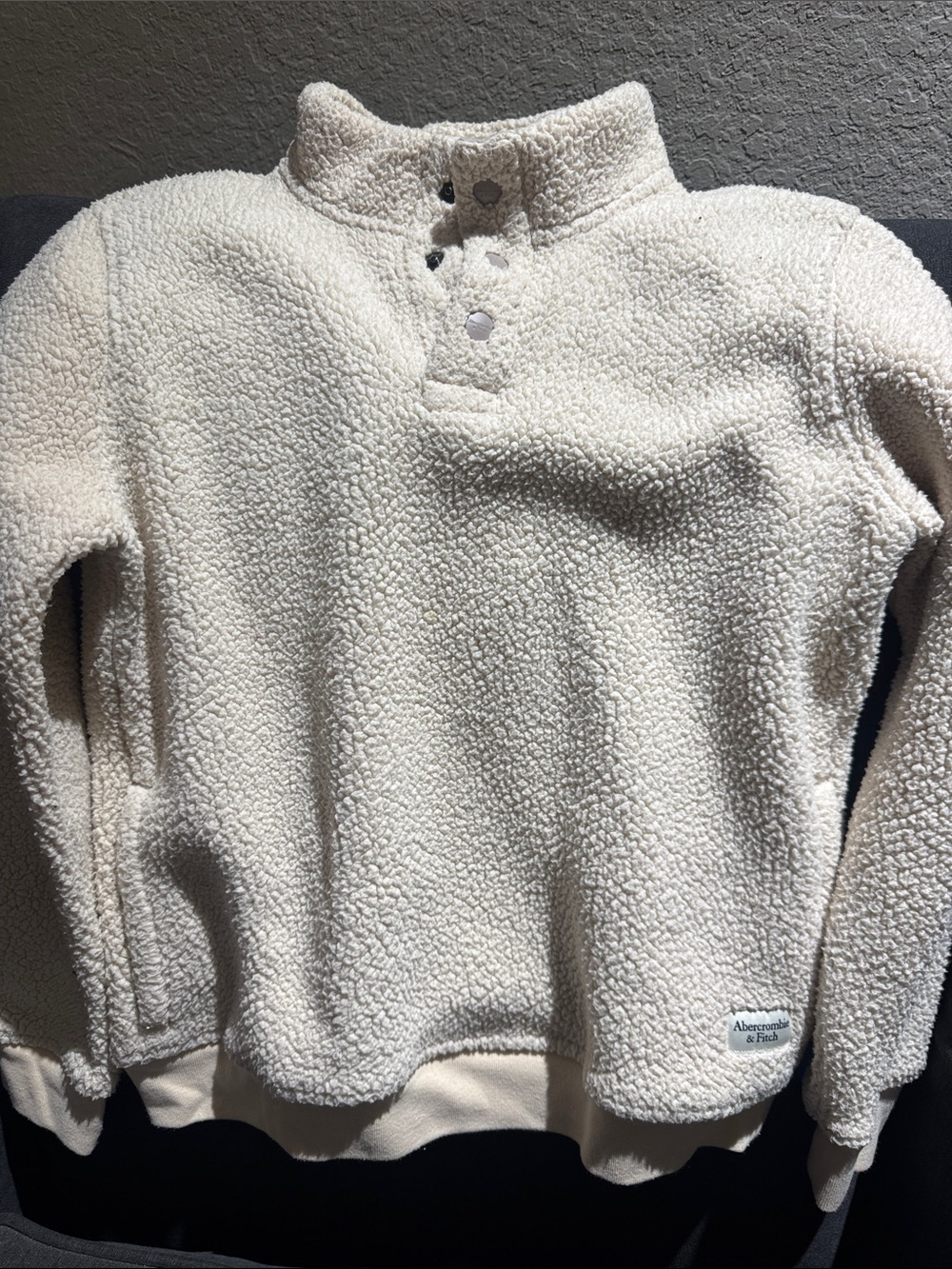 Boys size 12, Abercrombie & Fitch Cream Sherpa, set of Vineyard shorts and shirt